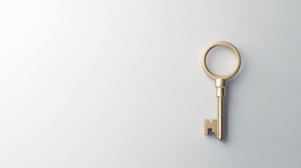Unlocking happiness the key to success concept in a minimalist environment close-up perspective