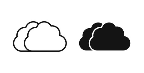Cloud icons set for website design