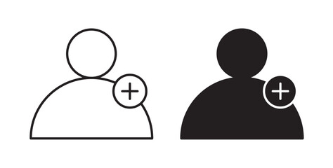 Following icons in black fill and line style