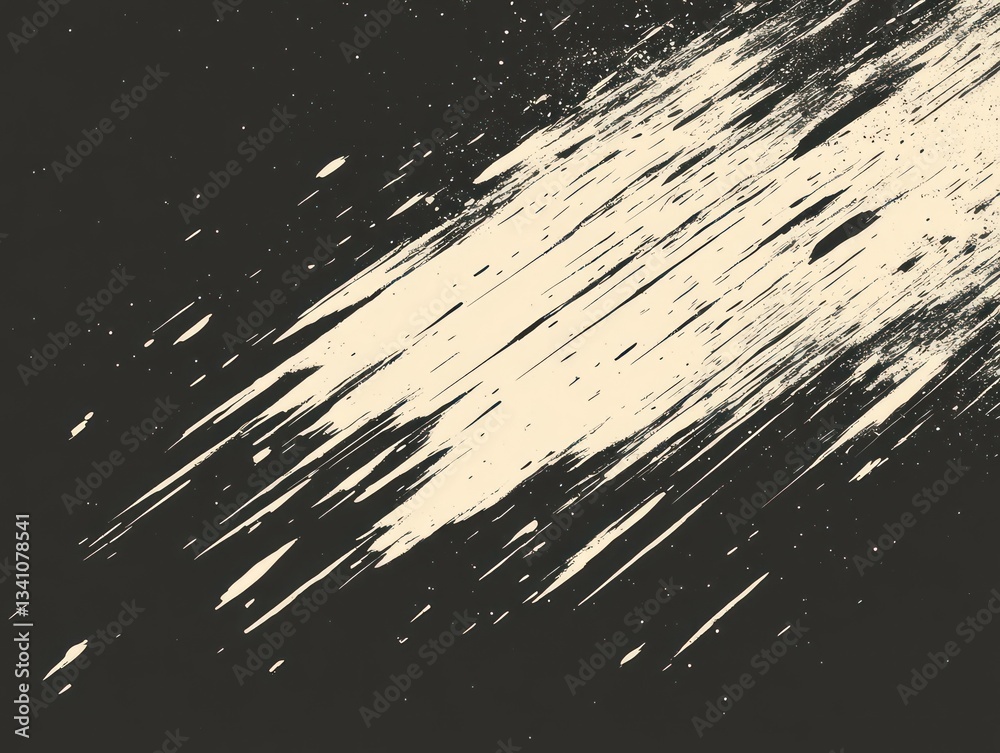 Poster abstract brush stroke design with dynamic movement and texture