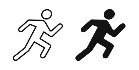 Running icons set for website design