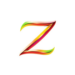 Obraz premium Colorful Transparent PNG Illustration of a Letter Z