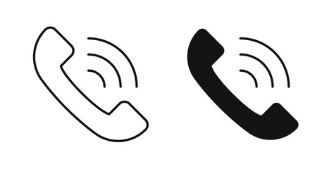 Incoming Call icons set for website design