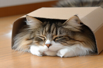 Cat in box