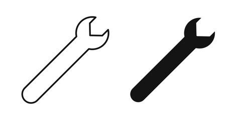 Wrench icons set for website design