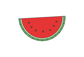 スイカ, フルーツ, 果物, 夏, 涼しい, 食べ物, 水分補給, 赤色, 緑色, 断面図, 美味しい, 甘い, デザート, おやつ, ひんやり, みずみずしい, 夏休み, ピクニック, バーベキュー, 祭り, 簡単イラスト, イラスト素材, シンプルデザイン, 食品イラスト, 手書き風, かわいい, 食事, スーパー, 飲食店, 健康, すいか, 赤, ベクター, 緑, イラスト, サマータイム