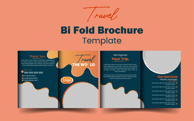 Travel Bi fold brochure design