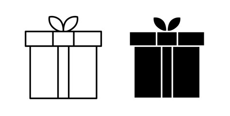 Gift icons on white background for web