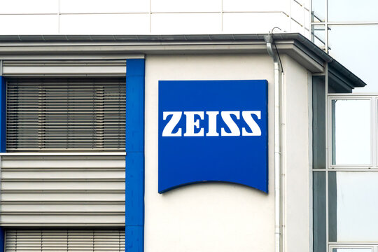 Wetzlar, Germany, 9.2.2025 - Zeiss trademark. ZEISS is a global technology leader in optics and optoelectronics.