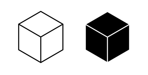 Cube icons set for website design