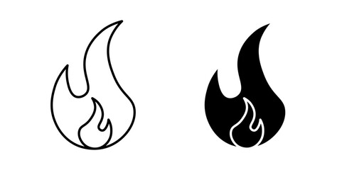 Flame icons set for website design