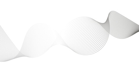 Abstract white background on gray wavy lines and geometric design and twisted curve lines background. wave with lines created using blend tool. digital frequency track equalizer.