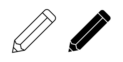 Pencil icons on white background for web
