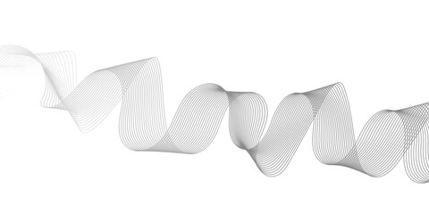 Abstract white background on gray wavy lines and geometric design and twisted curve lines background. wave with lines created using blend tool. digital frequency track equalizer.