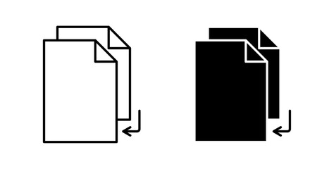 Duplicate icon set on white background