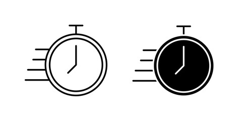 Express icons set in black colors on white background