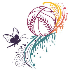 Abstract Watercolor-Inspired Splash with Ink Drip Effect