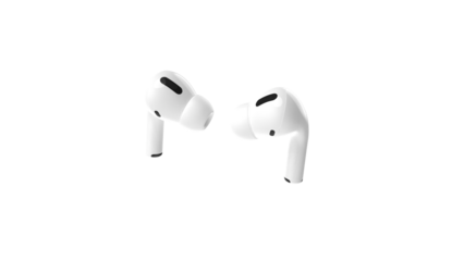 Wireless earphone airbuds isolated