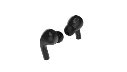 Wireless earphone airbuds isolated