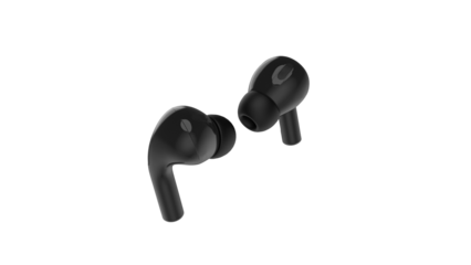 Wireless earphone airbuds isolated