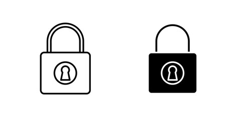 Lock icons solid and thin line.