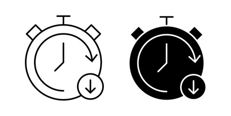 Down time icons set for website design