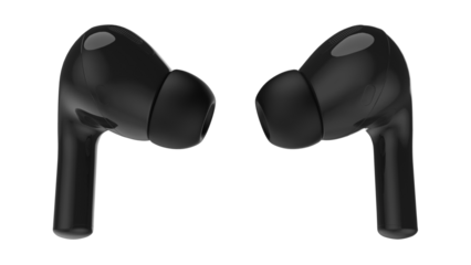 Wireless earphone airbuds isolated
