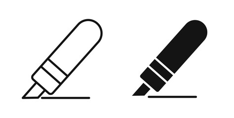 Highlighter icons on white background for web