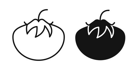 Tomato icons on white background for web