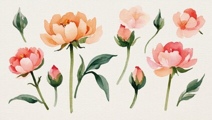 Soft Watercolor Floral Art
