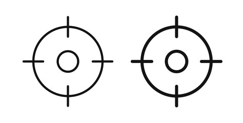 Target icons on white background for web