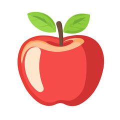 Simple flat 2D icon apple branch leaves set isolated on transparent background, flat design, vector, animation design, simple flat 2D icon, clipart, Traditional Persian New Year, Nowruz vector design