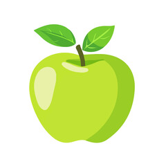Simple flat 2D icon apple branch leaves set isolated on transparent background, flat design, vector, animation design, simple flat 2D icon, clipart, Traditional Persian New Year, Nowruz vector design
