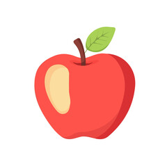 Simple flat 2D icon apple branch leaves set isolated on transparent background, flat design, vector, animation design, simple flat 2D icon, clipart, Traditional Persian New Year, Nowruz vector design