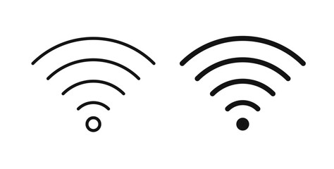 Wifi icon set on white background