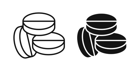 Medicine icons on white background for web