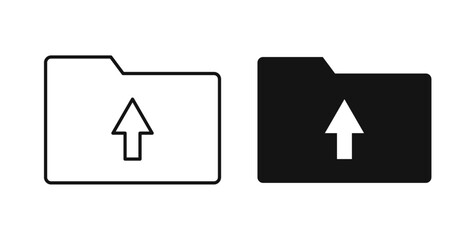 Folder upload icons on white background for web