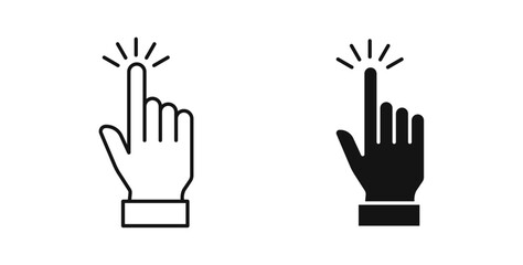 Interactive icons on white background for web