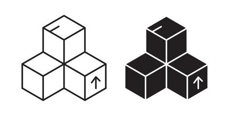 Inventory icons on white background for web