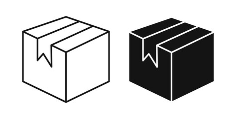 Box icons on white background for web