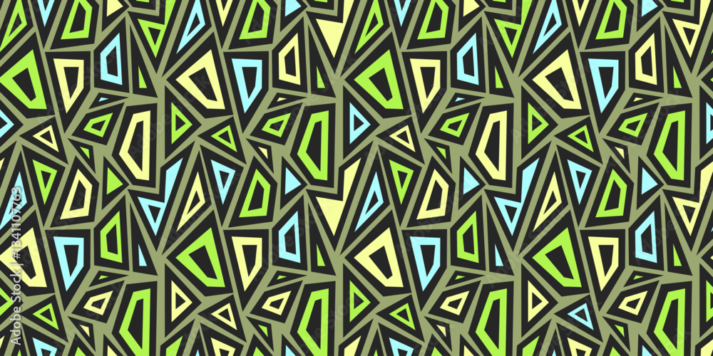 Fototapete stylish abstract geometric pattern for decor and textile design. colorful seamless pattern