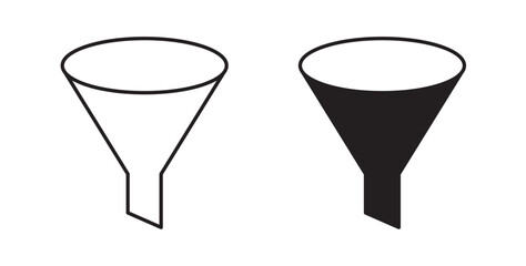 Filter icons on white background for web