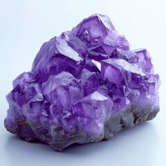 Fototapeta premium Isolated sugilite gemstone displayed against a clean white background for visual clarity