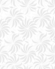 Light gray seamless nature patterned background vector