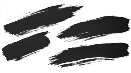 High quality illustration Smooth brush stroke with even, polished lines, soft gradients, and seamless blending in black, clean and sophisticated