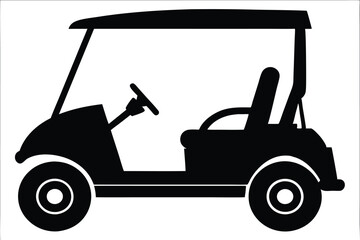golf car silhouette vector,golf car icon