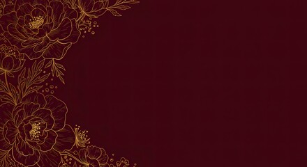 Fototapeta premium Elegant Burgundy Floral Background Wallpaper