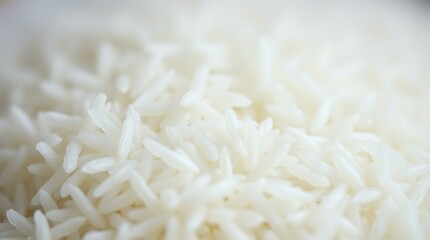 Fototapeta premium Close-Up of White Rice Grains - Detailed Texture Image