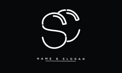 SC, CS Abstract Letters Logo Monogram