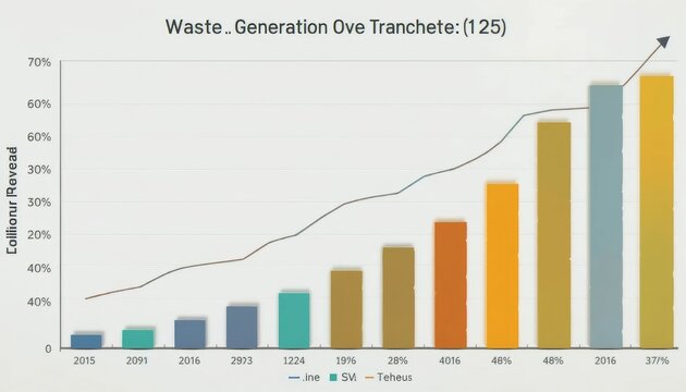 Waste generation trends over time global analysis infographic data visualization informative environmental impact